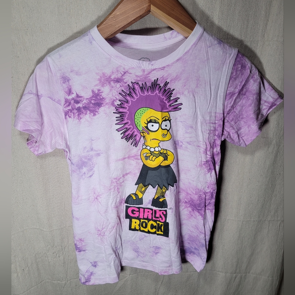 Womans XS Lisa Simpson people tie dye punk goth girls rock in great shape.